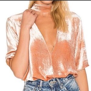 A.L.C Blaise Velvet Choker Blush - Rose Gold